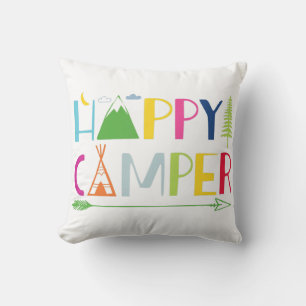 Arrow Camper Lycklig, sommarlägercamping Gift Mana Kudde