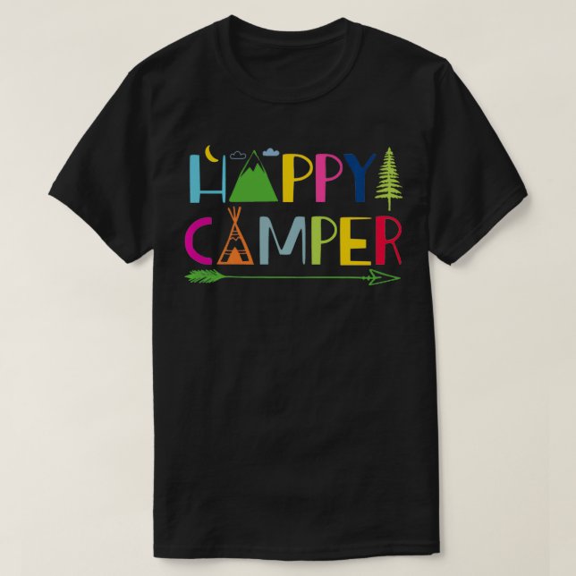 Arrow Camper Lycklig, sommarlägercamping Gift Mana T Shirt (Design framsida)