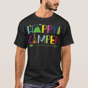 Arrow Camper Lycklig, sommarlägercamping Gift Mana T Shirt