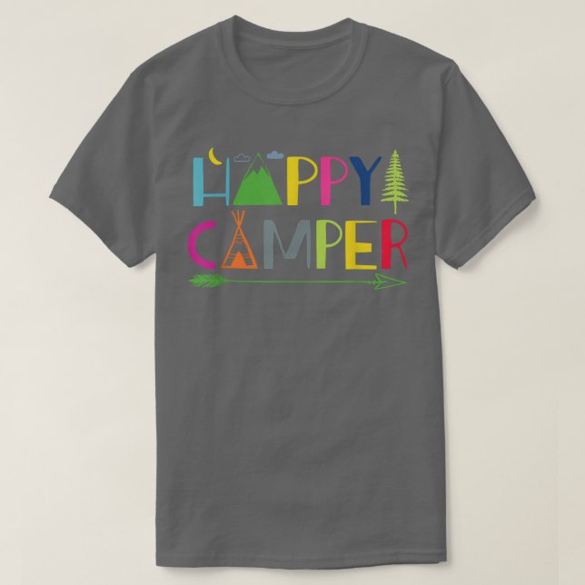 Arrow Camper Lycklig, sommarlägercamping Gift Mana T Shirt (Design framsida)