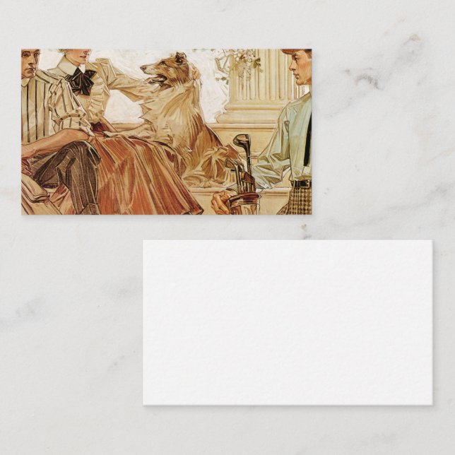 Arrow Collar advertisement, 1910 by Leyendecker Visitkort (Fram/baksida)