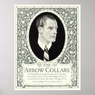 Arrow Collar Man Vintage Mode Ad Poster