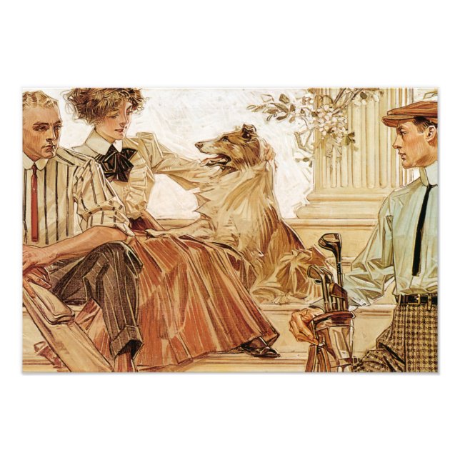 Arrow Collar-reklam, 1910 av Leyendecker Fototryck (Framsidan)