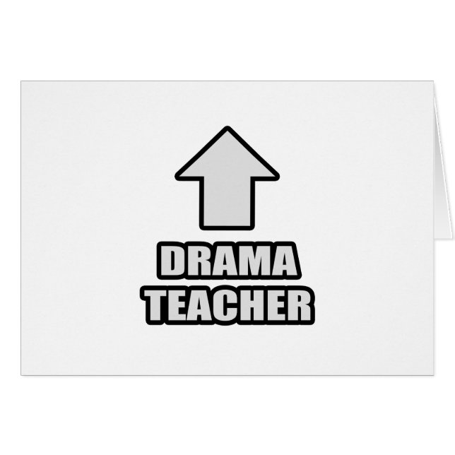 Arrow Drama Teacher Hälsningskort (Framsidan Horizontal)