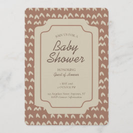 Arrow Head Geometric Gender Neutral Brown Beige Inbjudningar