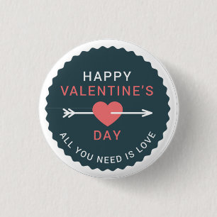 Arrow Heart Glad Alla hjärtans dag Knapp