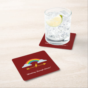 "Arrow Meets Rainbow" Underlägg Papper Kvadrat