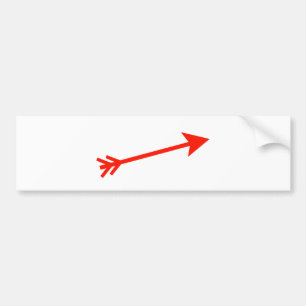 Arrow Red 15deg MUSEUM Zazzle-gåvor Bildekal