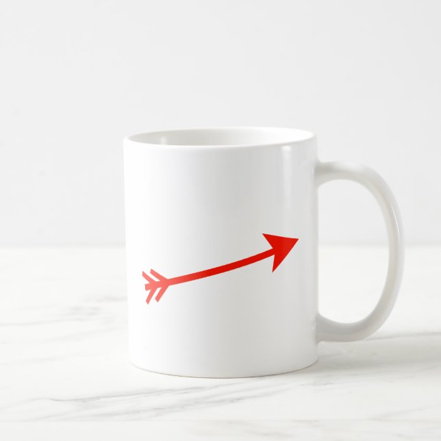 Arrow Red 15deg MUSEUM Zazzle-gåvor Kaffemugg (Höger)