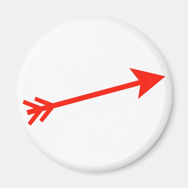 Arrow Red 15deg MUSEUM Zazzle-gåvor Magnet (Framsidan)