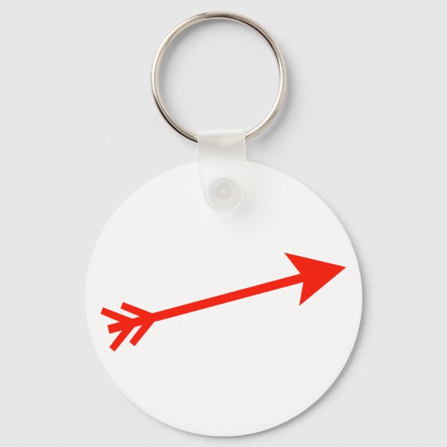 Arrow Red 15deg MUSEUM Zazzle-gåvor Nyckelring (Framsida)