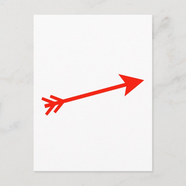 Arrow Red 15deg MUSEUM Zazzle-gåvor Vykort (Framsida)
