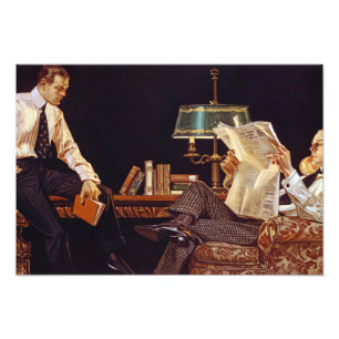 Arrow shirt Collars, American Advertisement, 1914 Fototryck