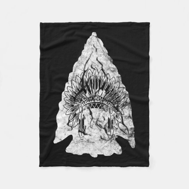 Arrowhad Hunter Native American Arrowhad Hunting Fleecefilt (Framsidan)