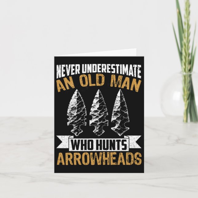 Arrowhad Hunter Shirt Old Man Grandpa Arrowhad H Kort (Framsida)