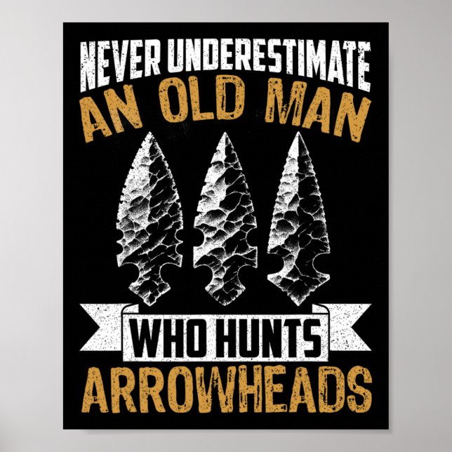 Arrowhad Hunter Shirt Old Man Grandpa Arrowhad H Poster (Framsidan)