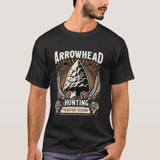 Arrowhad Hunting Ancient Relics Långärmad T Shi Shirt (Framsida)