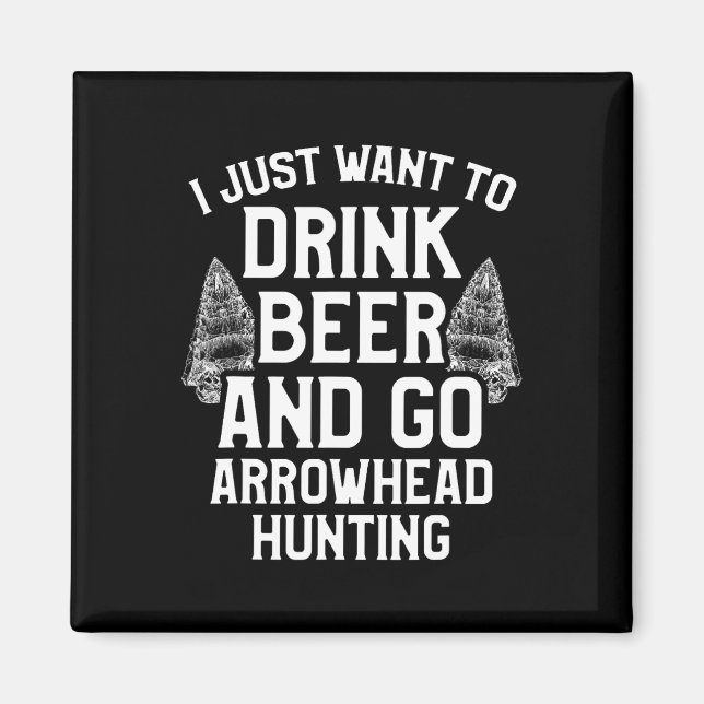 Arrowhad Hunting Collector Drink Beer Artifact H Magnet (Framsidan)