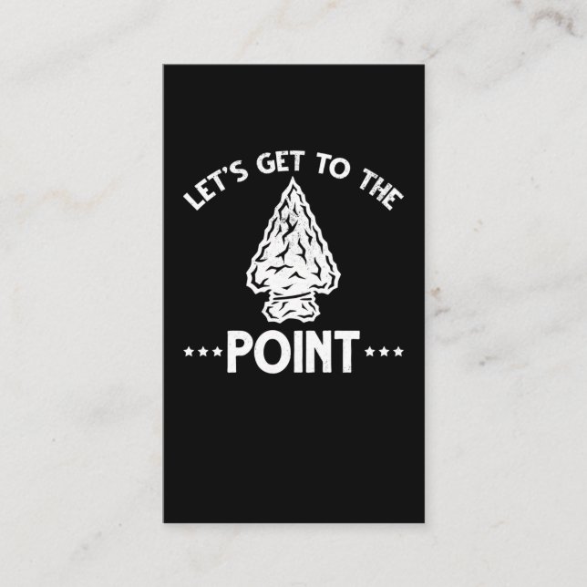 Arrowhad Hunting Collector Stone Samling Samling Visitkort (Framsida)