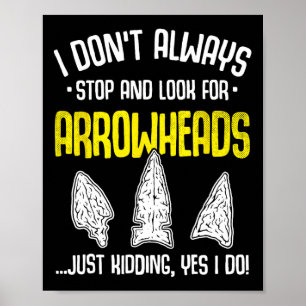 Arrowhad Hunting Flint Samling Flintknapping S Poster