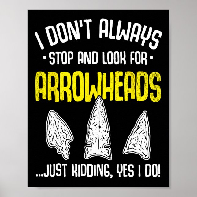 Arrowhad Hunting Flint Samling Flintknapping S Poster (Framsidan)