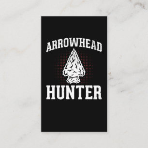 Arrowhad Hunting Funny Stone Collector Visitkort