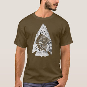 Arrowhad Hunting Native American Feather T Shirt