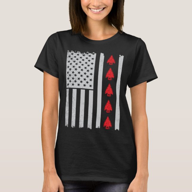 Arrowhead hunter american flag hunting arrowheads t shirt (Framsida)