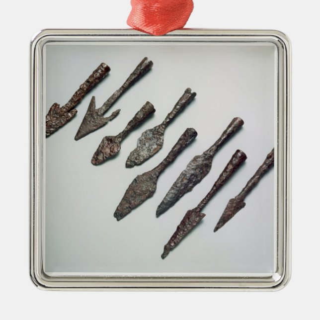 Arrowheads järnålder (järn) julgransprydnad metall (Framsidan)