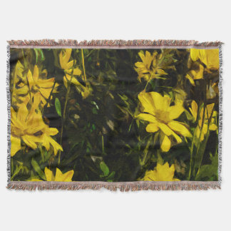 Arrowleaf Balsamroot Gult Wildblomma Abstrakt Mysfilt