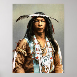 Arrowmaker en Ojibwaindiankrigare, 1903 Poster