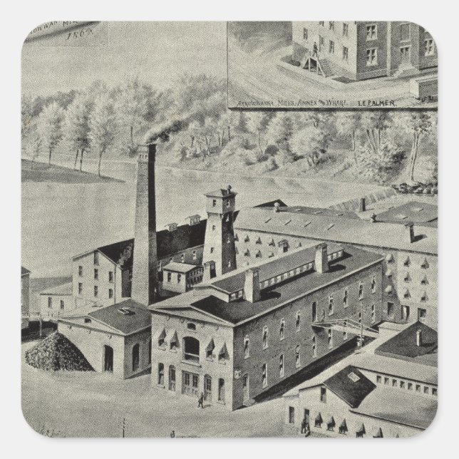 Arrowwant Mills Fyrkantigt Klistermärke (Framsida)