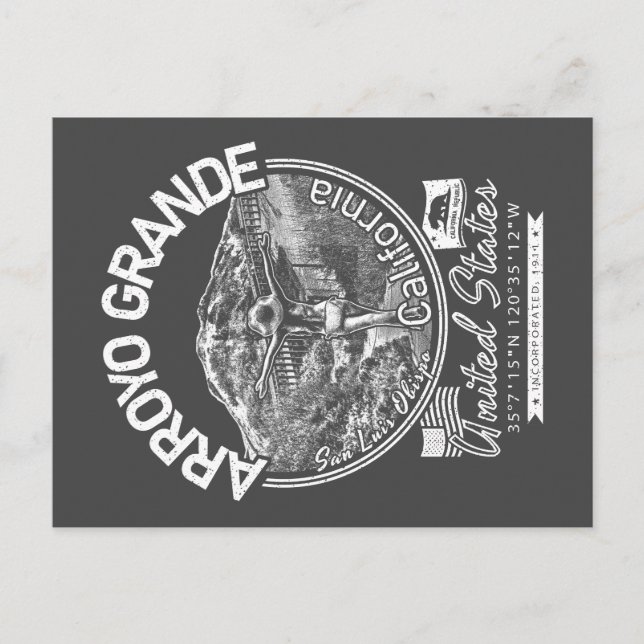 ARROYO GRANDE CALIFORNIA - STADEN ARROYO GRANDE VYKORT (Framsida)