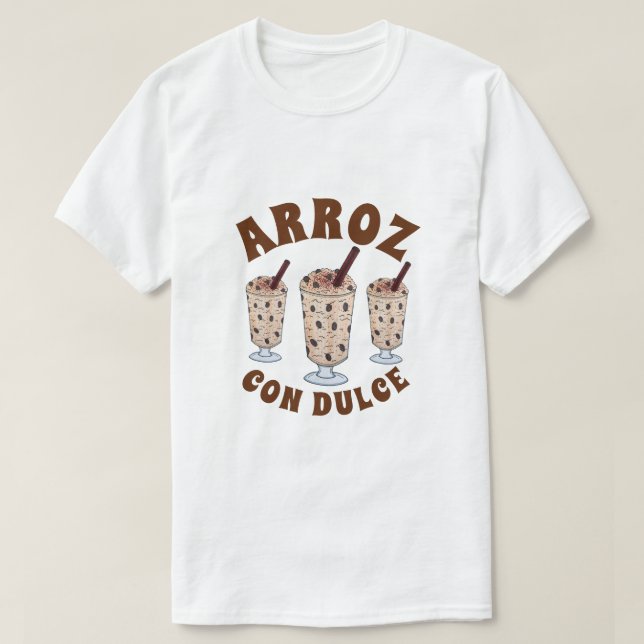Arroz con Dulce Puerto Rican Coconut Ris Pudding T Shirt (Design framsida)