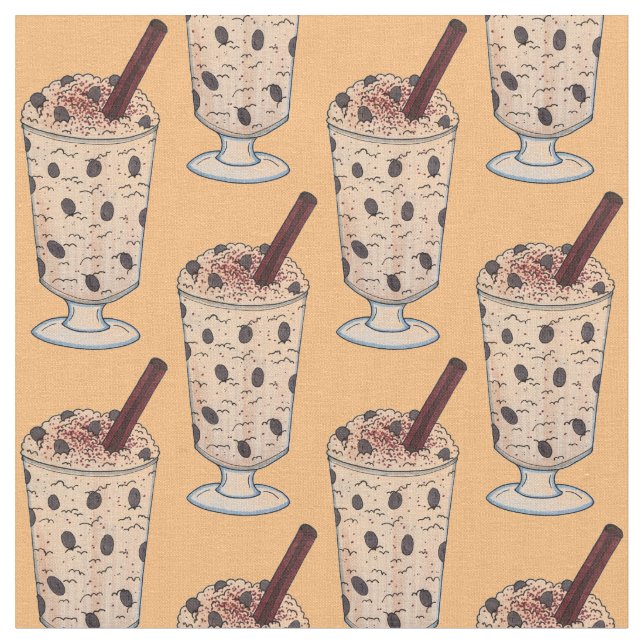 Arroz con Dulce Puerto Rican Coconut Ris Pudding Tyg (Närbild)