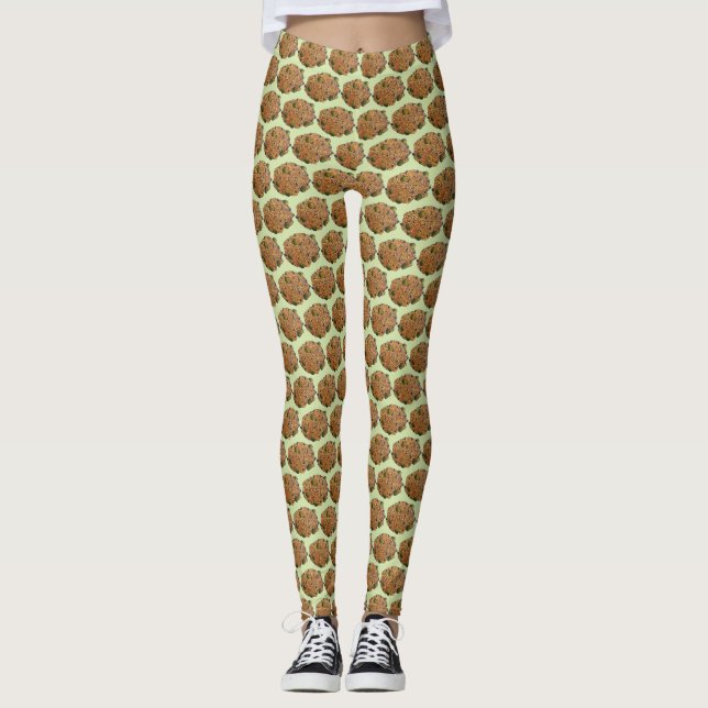 Arroz con Gandules Puerto Rican Food Ris Peas Leggings (Framsida)