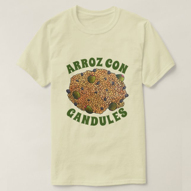 Arroz con Gandules Puerto Rican Food Ris Peas T Shirt (Design framsida)
