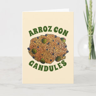 Arroz con Gandules Puertoricansk mat Ris Ärter Kort