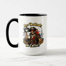 Arrr Är du redo för kaffe? Piratkaffemugg