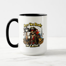 Arrr Är du redo för kaffe? Piratkaffemugg Mugg