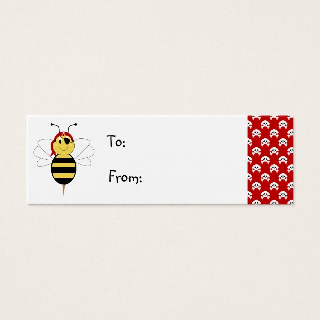Arrr!Bee Humla Gift-Märkre Litet Visitkort (Framsidan)