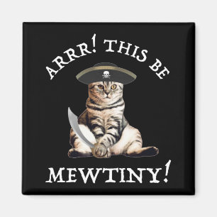 Arrr! Det här är Mewpys! Pirat Cat Magnet