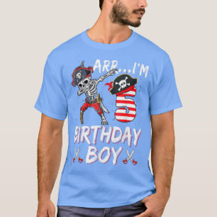 Arrr I är 5 födelsedag 5 Dabbing Skeleton Pirat Fo T Shirt