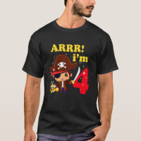Arrr jag är 4 år gammal 4e födelsedagen Pirat Kids