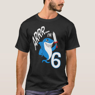 Arrr jag är 6 Hajs-födelsedag, Théd Bday Party Cel T Shirt