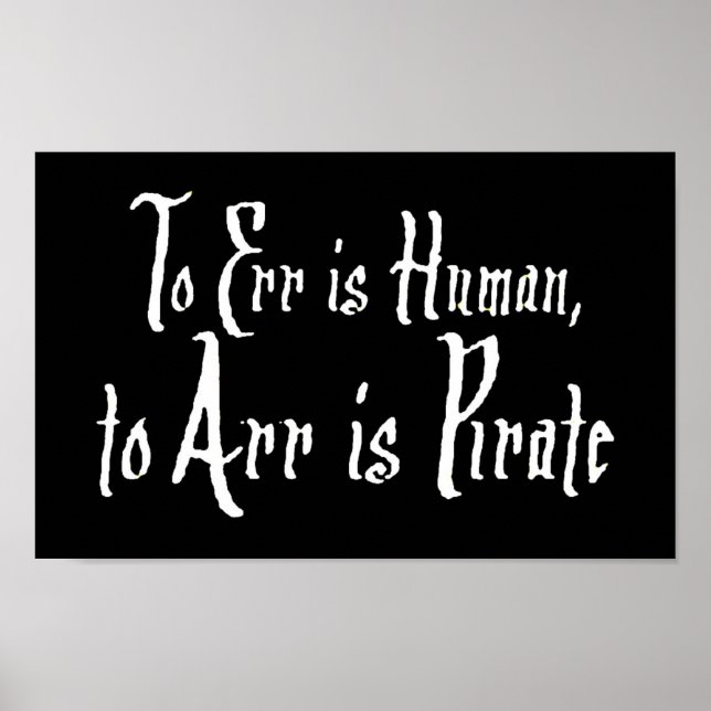 Arrr Pirat Poster (Framsidan)
