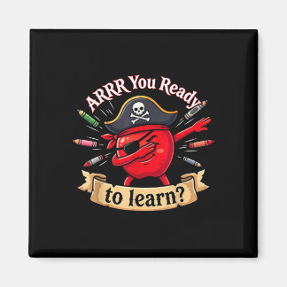 Arrr redo pirat rolig tillbaka till skolan lärare magnet