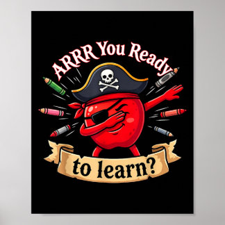 Arrr redo pirat rolig tillbaka till skolan lärare poster