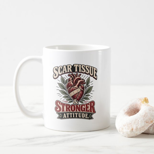 Ärrvävnad & Starkare Attityd Kaffemugg (Med munk)
