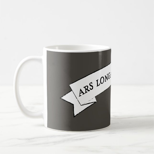 ARS LONGA VITA BREVIS - Konsten är lång och livet  Kaffemugg (Vänster)